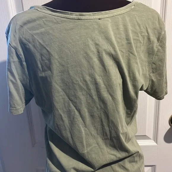 Green tie up t shirt - Picture 4 of 4